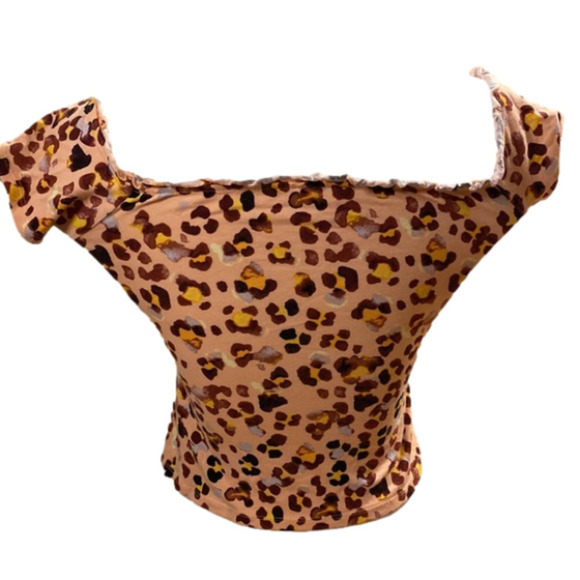 Guess Women’s Pink Animal Print  Top Vintage (Small) - Picture 2 of 6